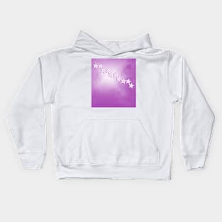 Abstract flowers and texture in pink Kids Hoodie